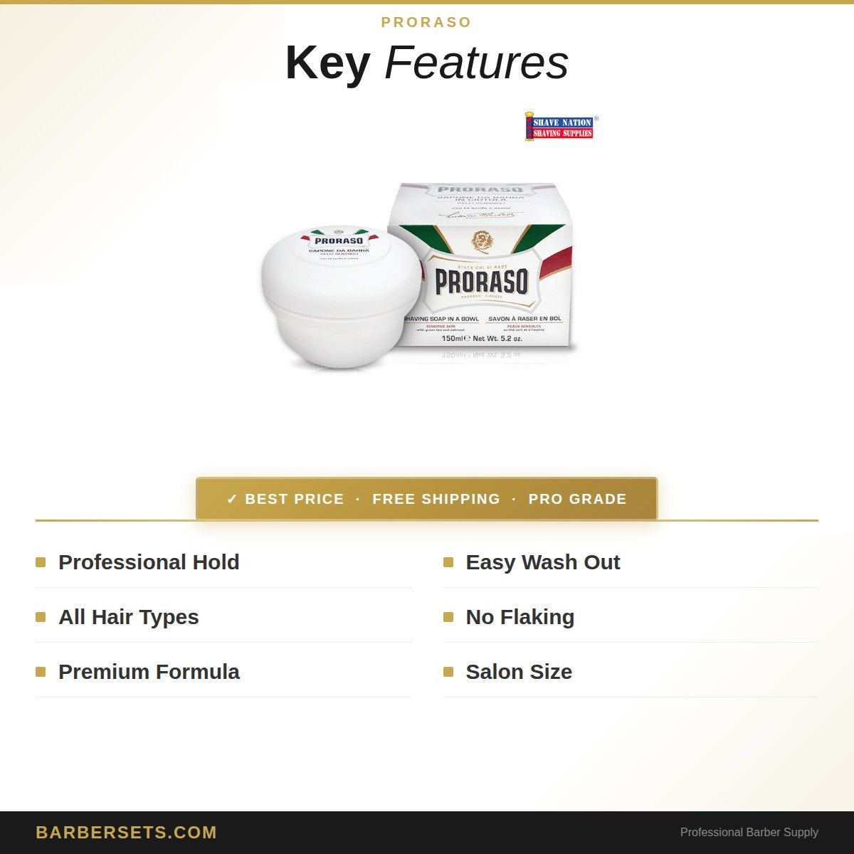 Proraso: Sapone Da Barba. Pelli Sensibili 150ml