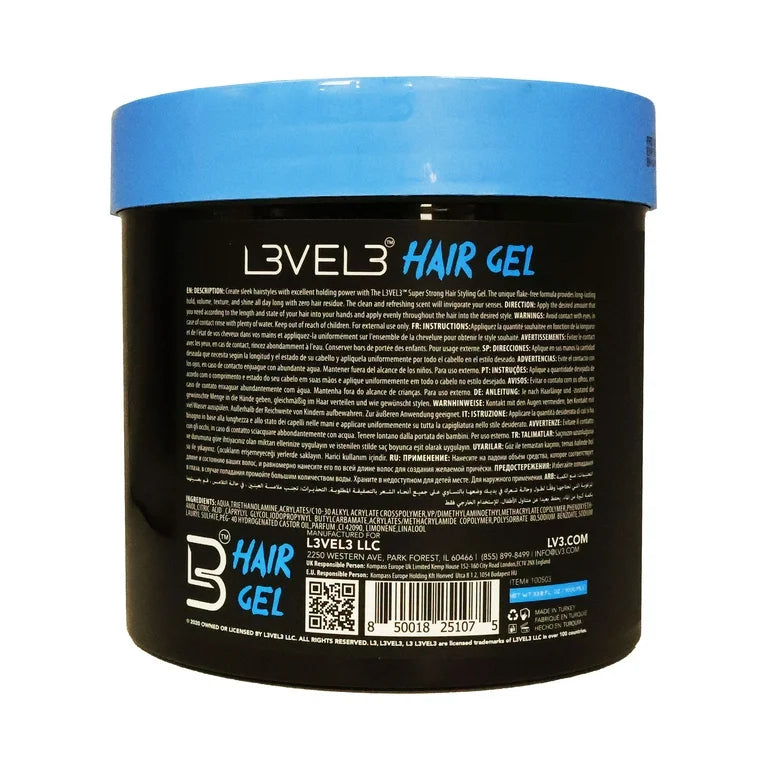 L3VEL3 Hair Styling Gel 33.8 oz