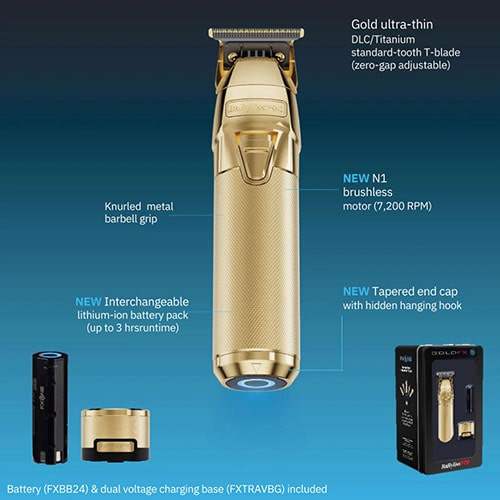 BabylissPro GoldFX FXONE Trimmer Limited edition (With Charging Base)