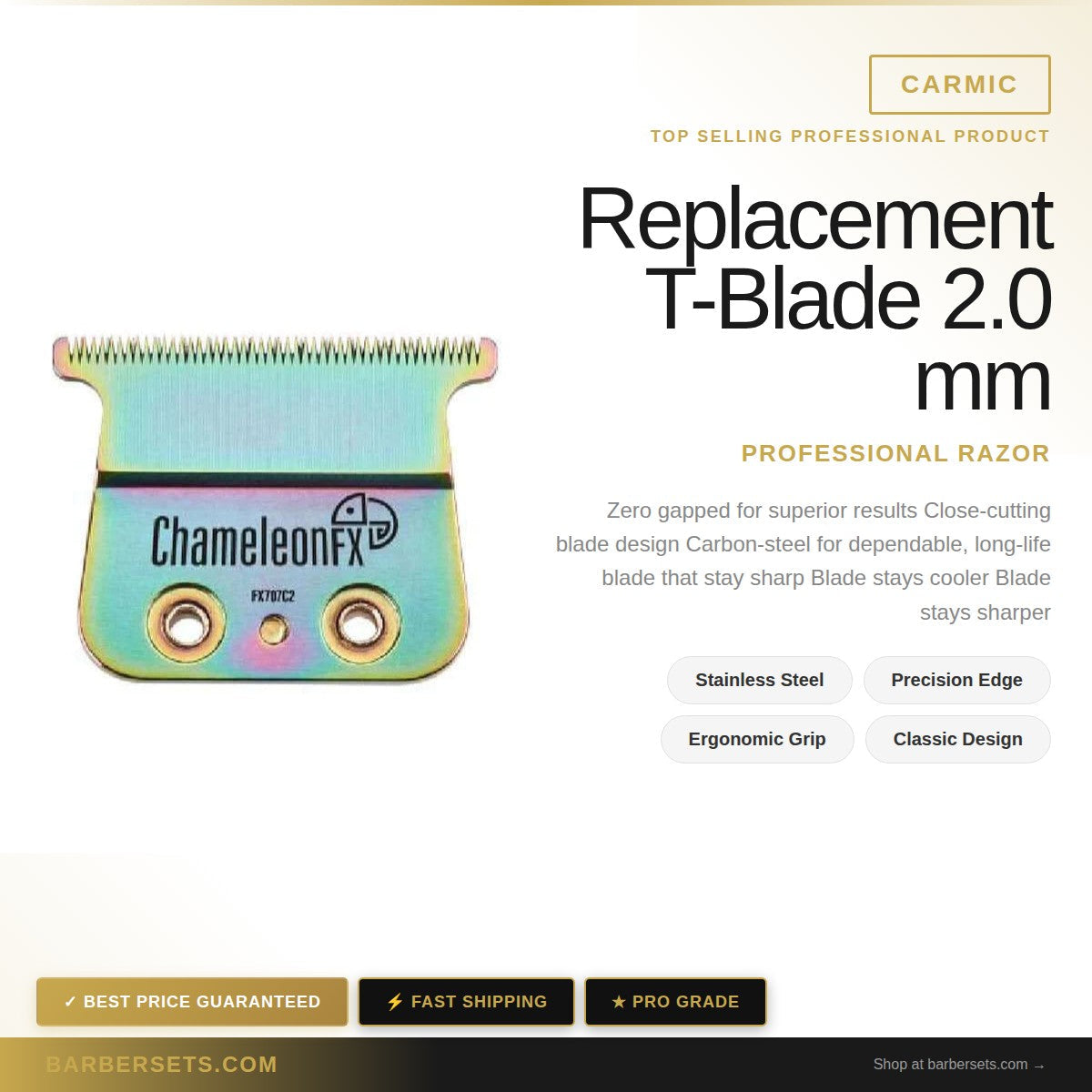 Carmic Replacement T-Blade 2.0 mm Deep Tooth - FX707B