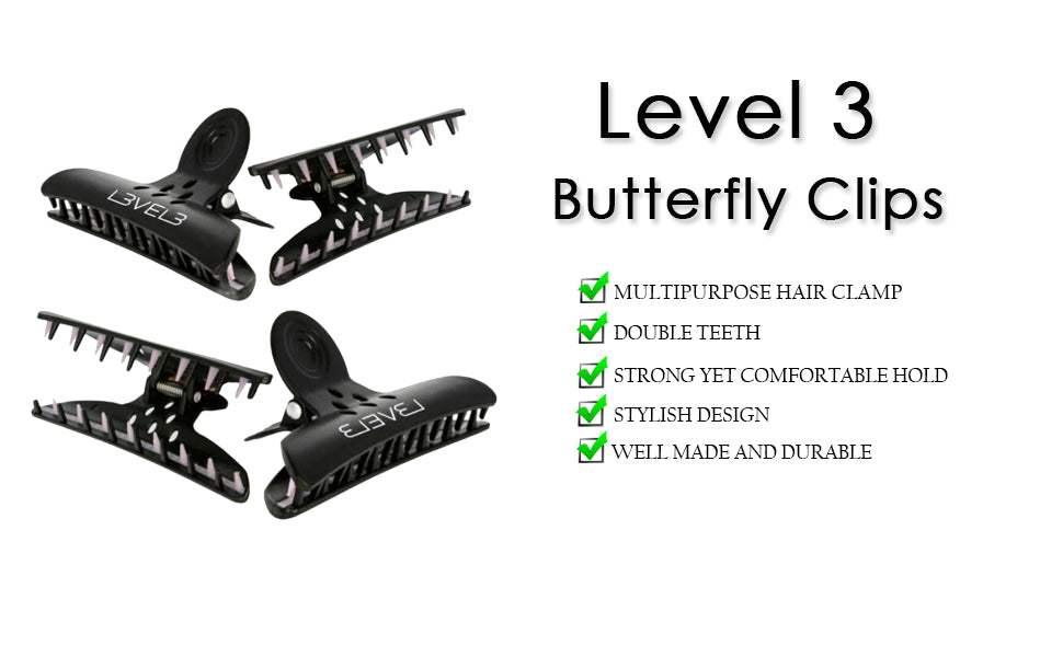 L3VEL3 4Pc Butterfly Clips
