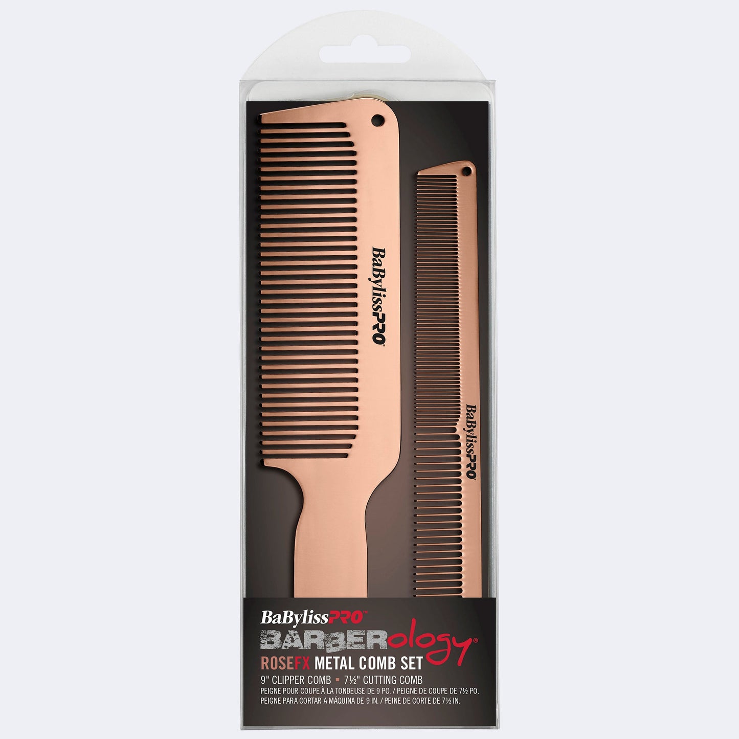 BaBylissPRO Barberology MetalFX Comb Set - Rose Gold
