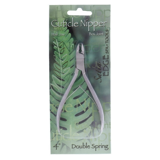 Cuticle Nipper Double Spring - Half Jaw by Satin Edge for Unisex - 4 Inch Nippers