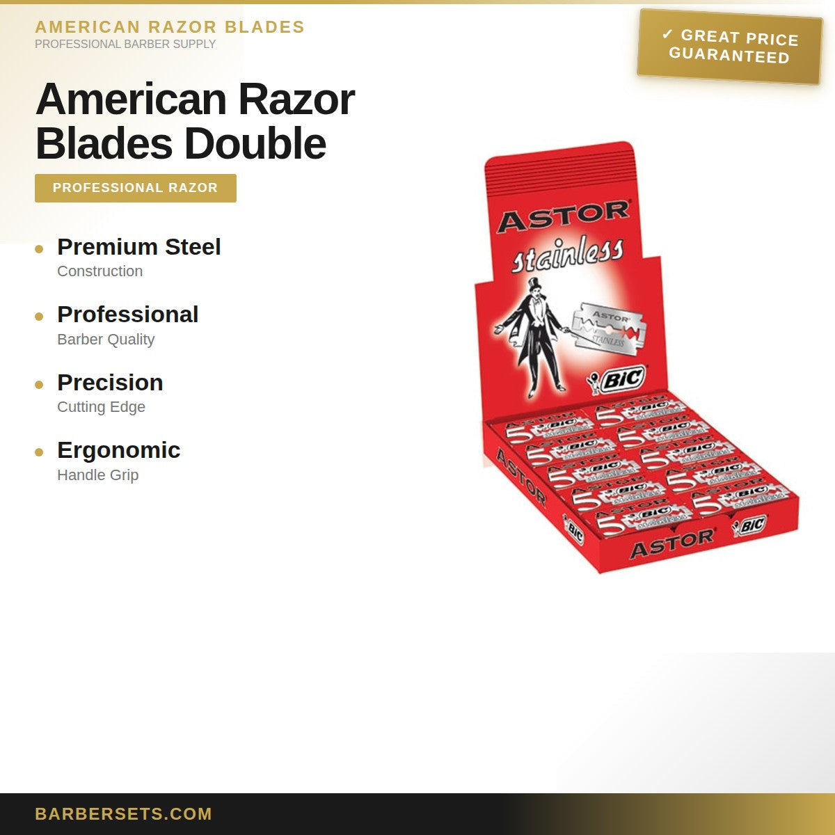 American Razor Blades Double Edge Razor Blades-100 ct