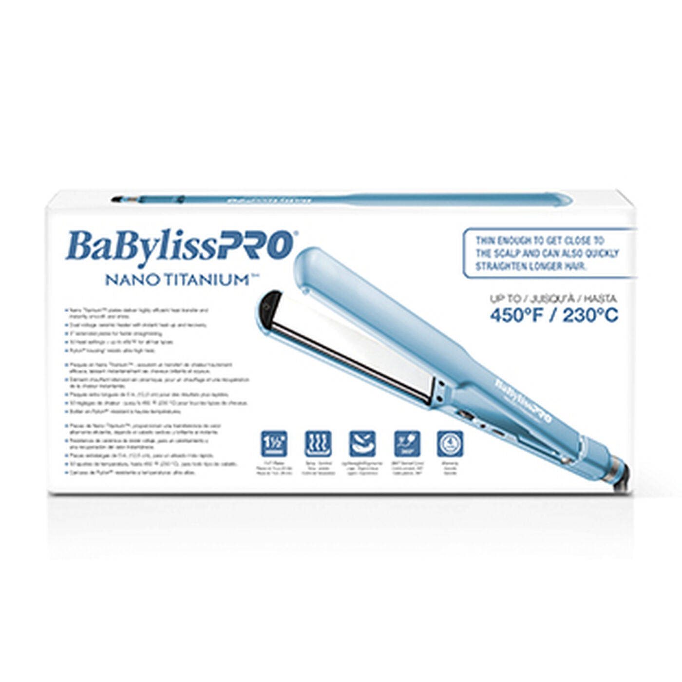 BaBylissPRO Nano Titanium 1½" Ultra-Thin Straightener