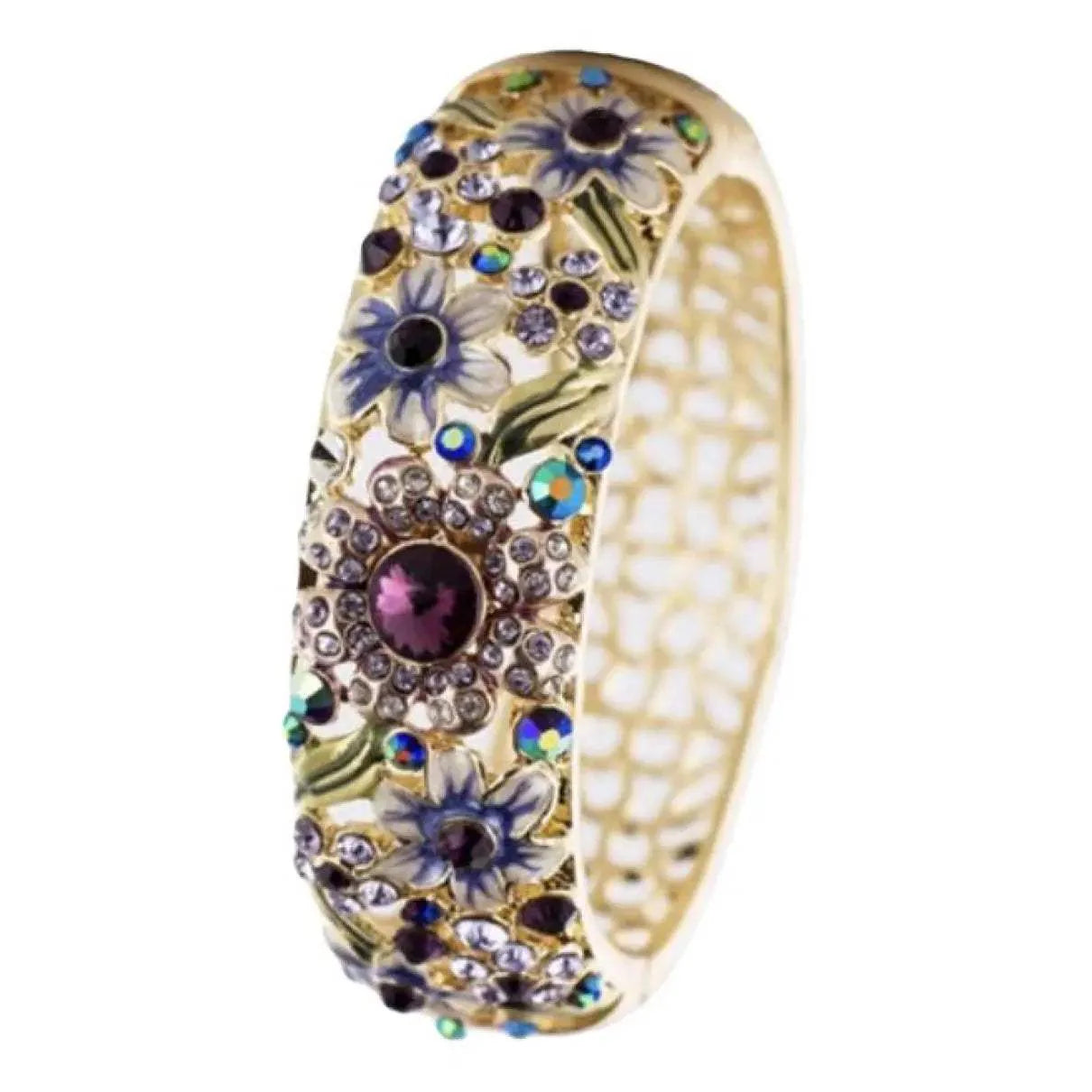 MSHHI-B Gold Multicolored Stones Bracelet by Manoush for Women - 1 Pc Bracelet