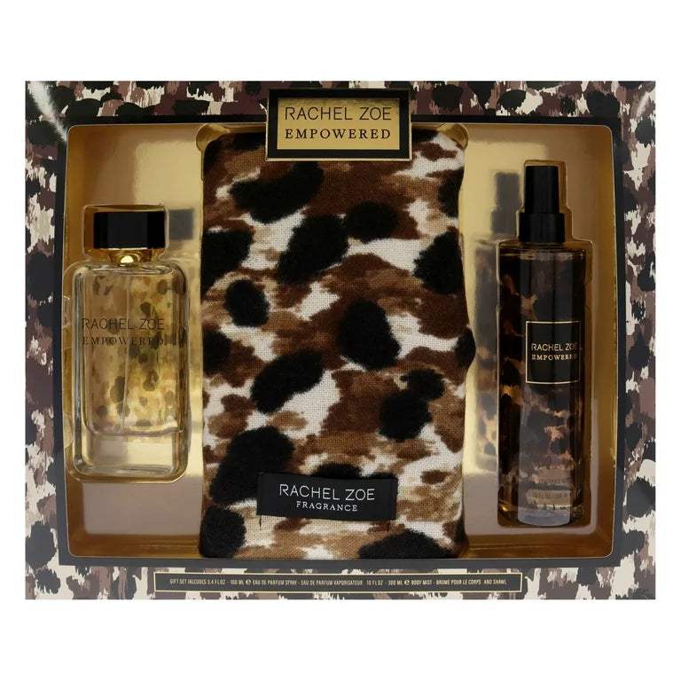 Empowered by Rachel Zoe for Women - 3 Pc Gift Set 3.4oz EDP Spray, 10oz Body Mist, Scarf