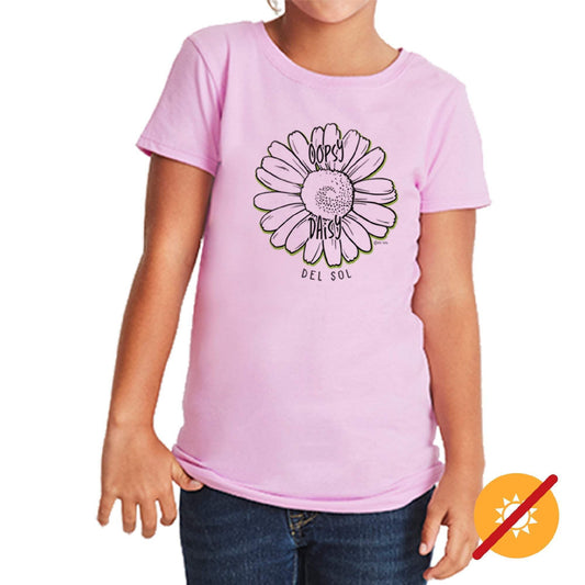 Girls Crew Tee - Oopsy Daisy - Lilac by DelSol for Women - 1 Pc T-Shirt (YXS)