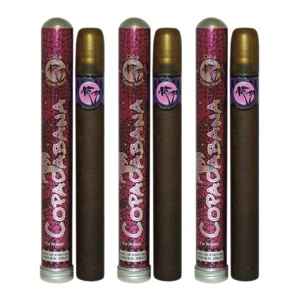 Cuba Brazil Copacabana by Cuba for Women - 1.17 oz EDP Spray - Pack of 3