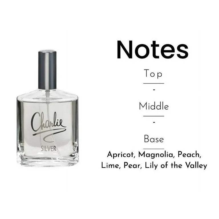 Charlie Silver by Revlon for Women - 3.4 oz EDT Spray