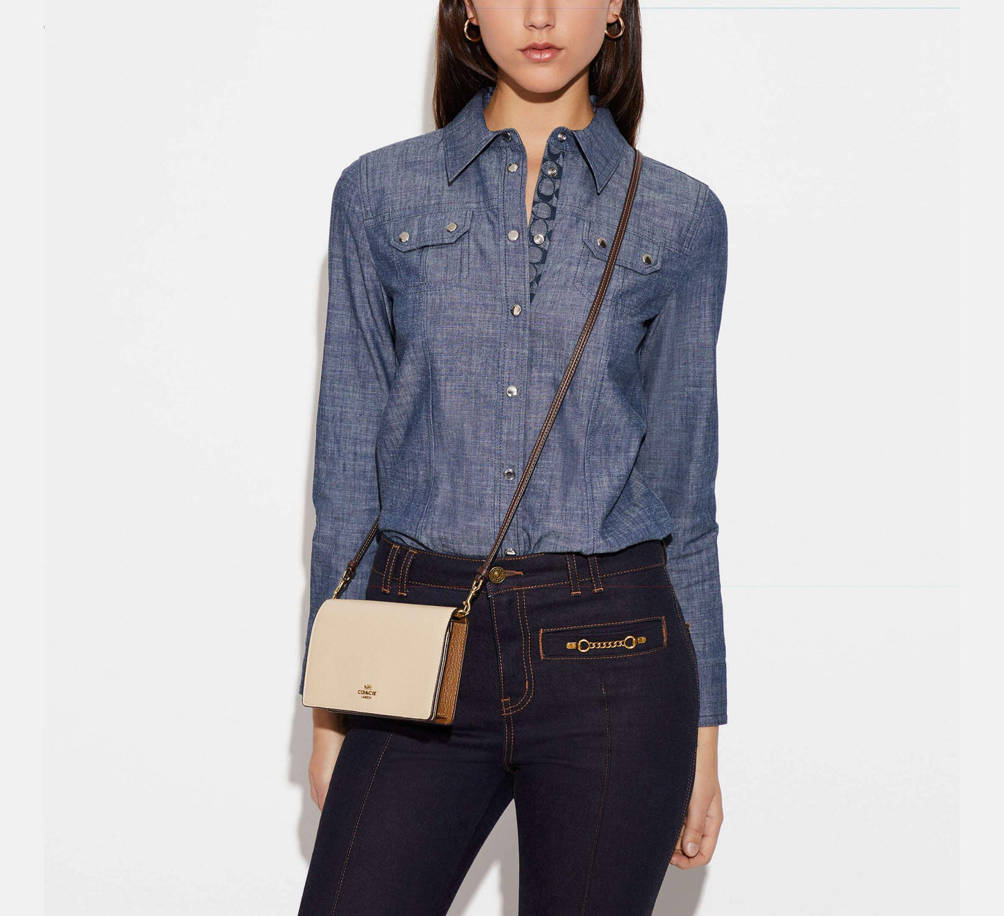 Color Block Fold-Over Clutch by T3 for Women - 1 Pc Bag