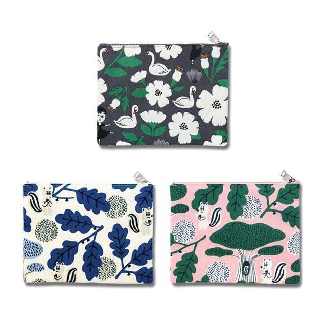 Aurore and Swan Coated Pouch by Ooh Lala for Women - 1 Pc Pouch