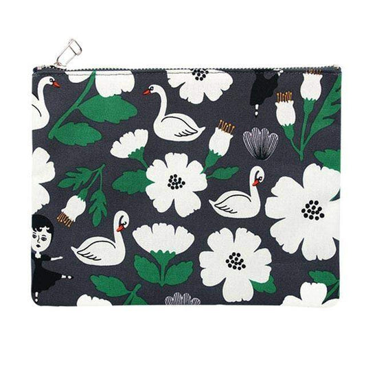 Aurore and Swan Coated Pouch by Ooh Lala for Women - 1 Pc Pouch