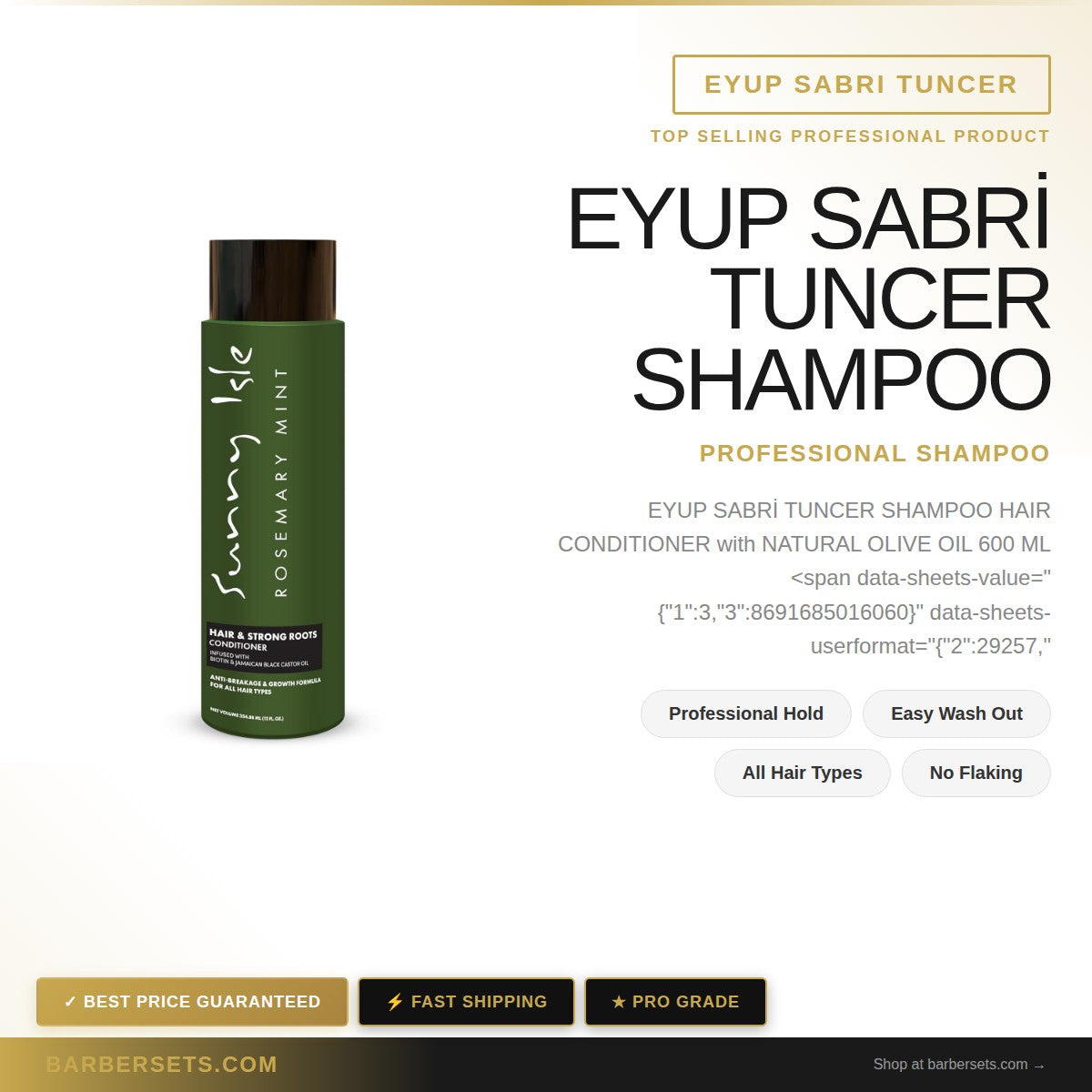 EYUP SABRI TUNCER EYUP SABRİ TUNCER SHAMPOO HAIR CONDITIONER with NATURAL OLIVE OIL 600 ML