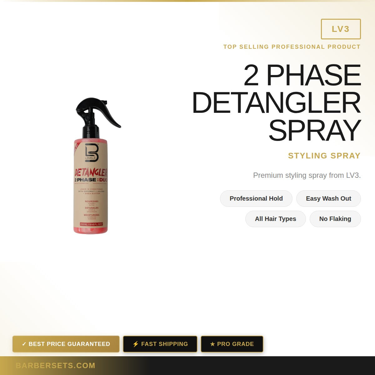 LV3 2 PHASE DETANGLER SPRAY 250ML