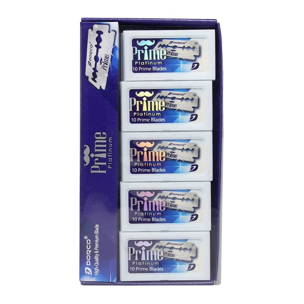 Dorco STP301 Prime Platinum Extra Double Edge Razor Blade - 10000 ct