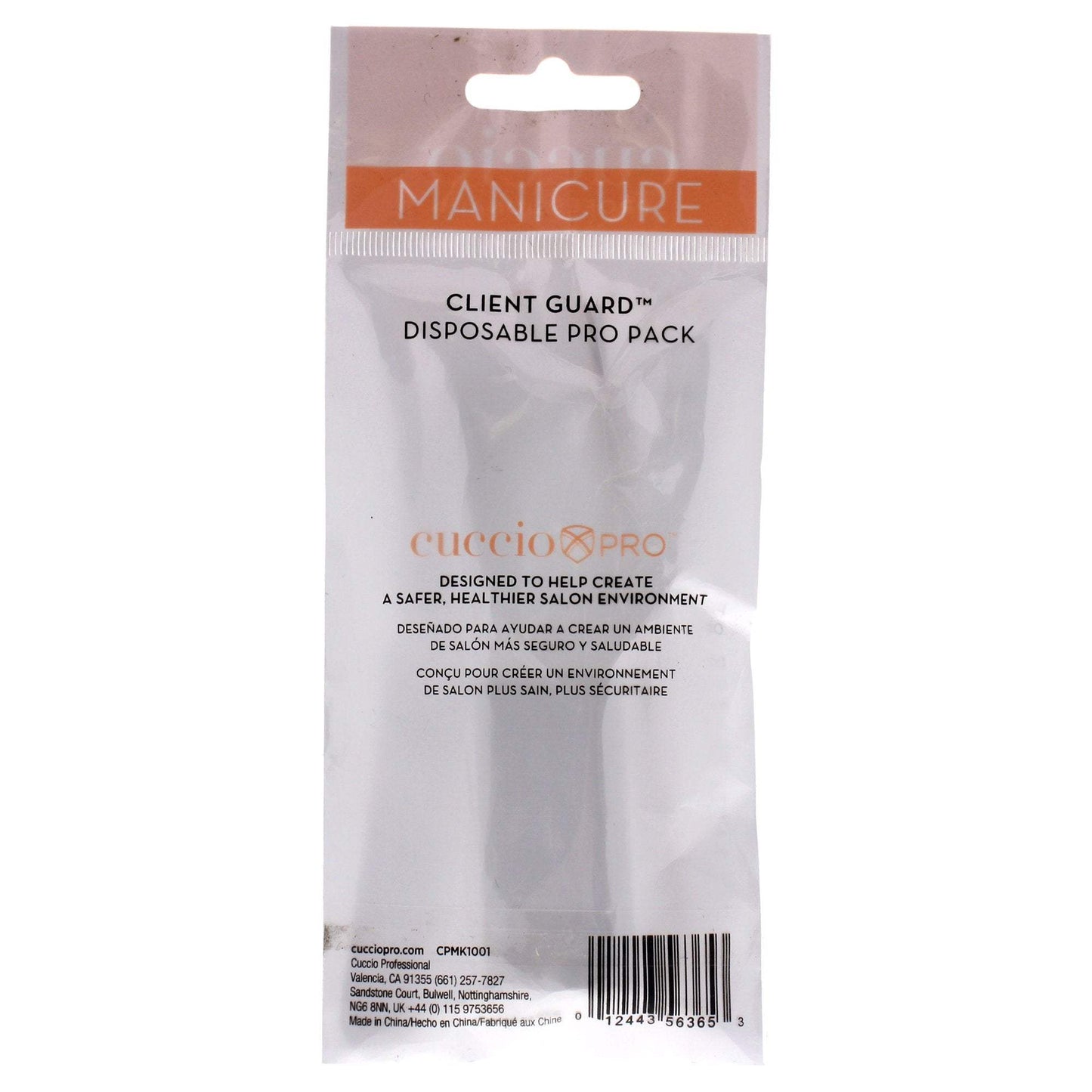 Manicure Client Guard Disposable Pro Pack by Cuccio Pro for Women - 3 Pc Birchwood Stick, Nail File, Nail Buffer