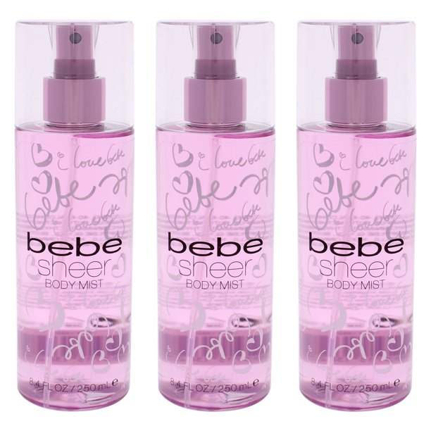Bebe Sheer by Bebe for Women - 8.4 oz Body Mist - Pack of 3