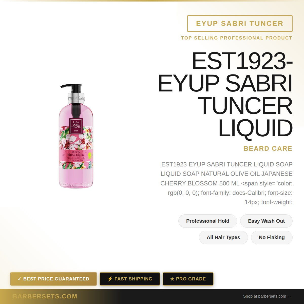 EYUP SABRI TUNCER EST1923-EYUP SABRI TUNCER LIQUID SOAP NATURAL OLIVE OIL JAPANESE CHERRY BLOSSOM 500 ML  LIQUID SOAP NATURAL OLIVE OIL BODRUM MANDARİN 500 ML