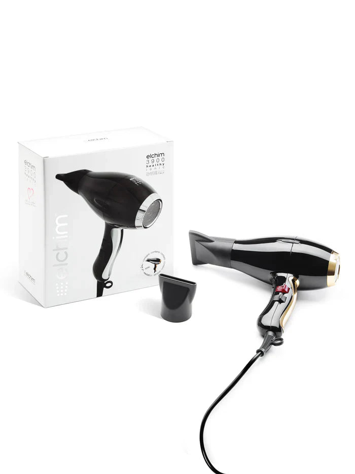 Elchim 3900 Healthy Ionic Hair Dryer - Black & Gold