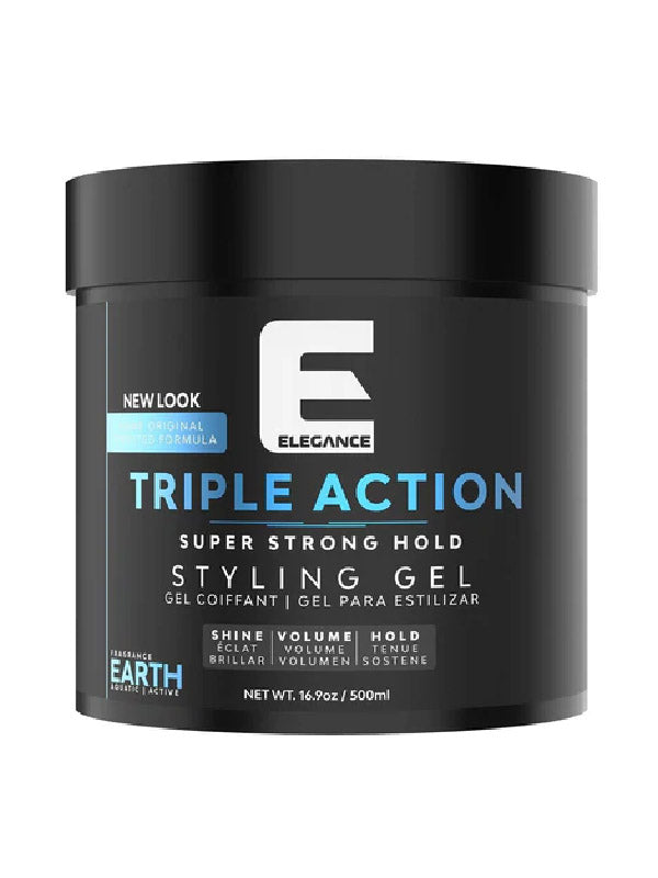 Elegance Triple Act Hair Gel "Moon" Silver 8.8oz/250ml