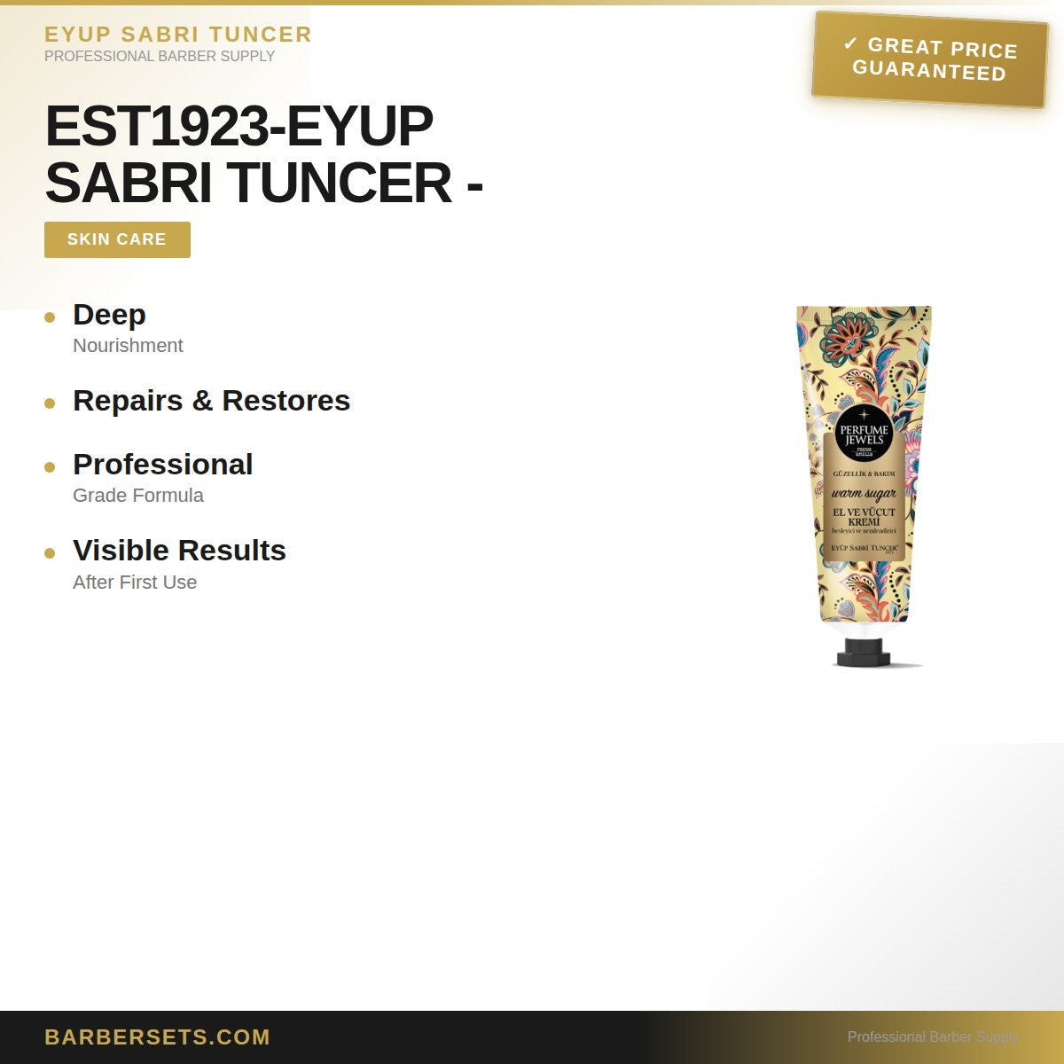 EYUP SABRI TUNCER EST1923-EYUP SABRI TUNCER - PERFUME JEWELS  HAND and BODY CREAM 50 ML - WARM SUGAR PERFUME JEWELS  HAND and BODY CREAM 50 ML - WARM SUGAR
