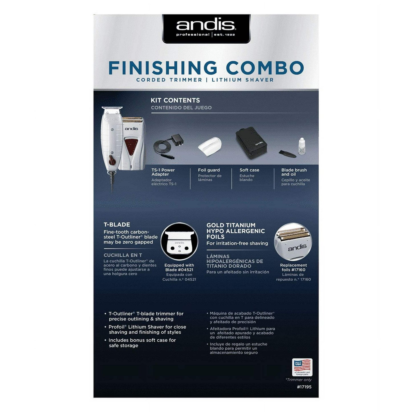 Andis Finishing Trimmer/Shaver Combo Set