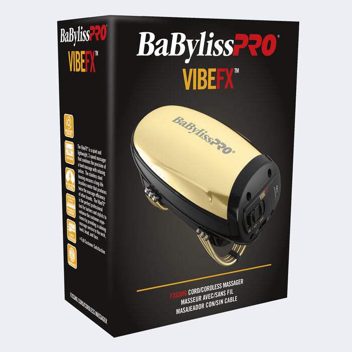 BaBylissPRO VIBEFX Cord/Cordless Gold Massager
