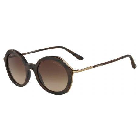 Giorgio Armani AR 8075 5495-13 Frames Of Life-Matte Striped Brown-Brown Gradient by Giorgio Armani for Women - 48-20-145 mm Sunglasses