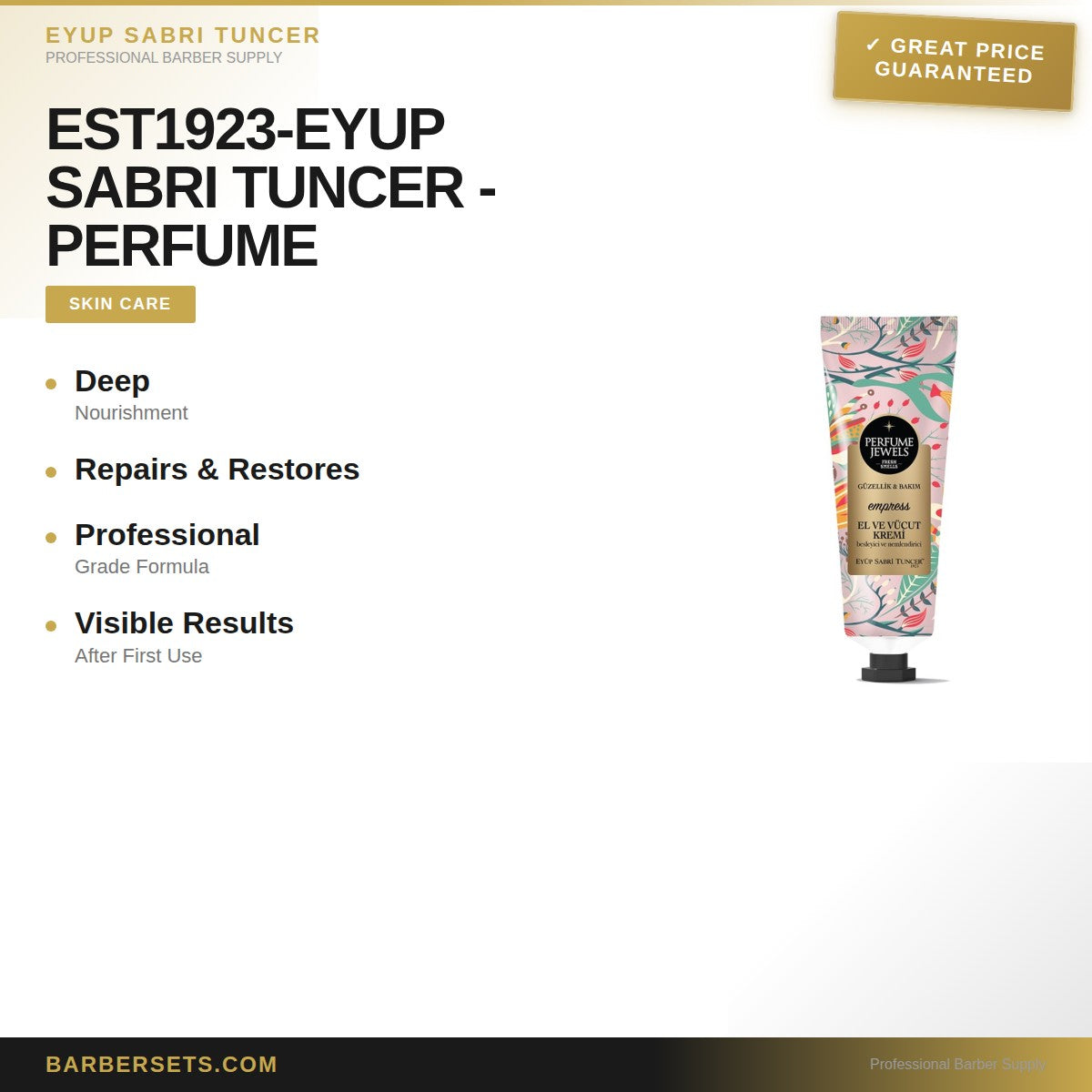 EYUP SABRI TUNCER EST1923-EYUP SABRI TUNCER -PERFUME JEWELS  HAND and BODY CREAM 50 ML - EMPRESS PERFUME JEWELS  HAND and BODY CREAM 50 ML - EMPRESS