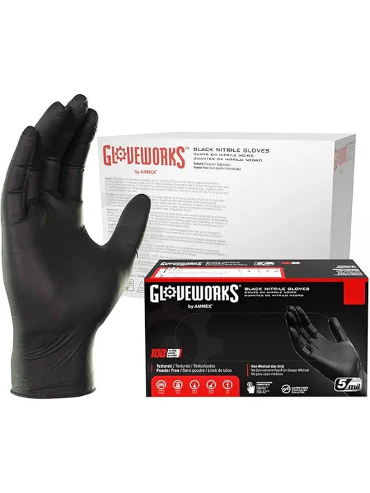 StyleCraft Studio Nitrile Gloves Black (Large)