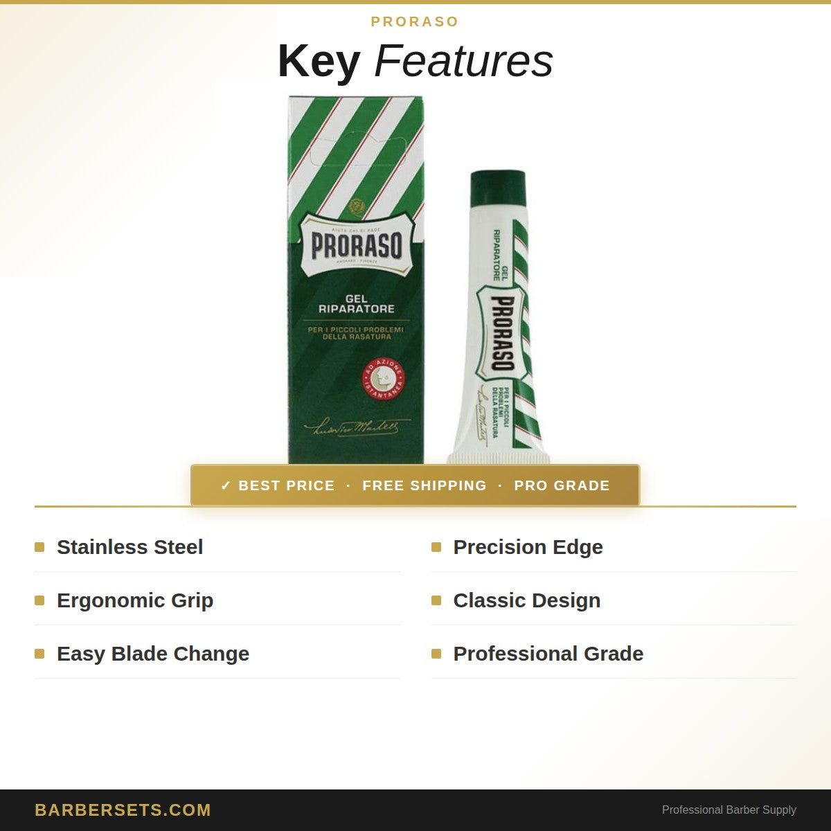 PRORASO Razor Cut Gel 10ml