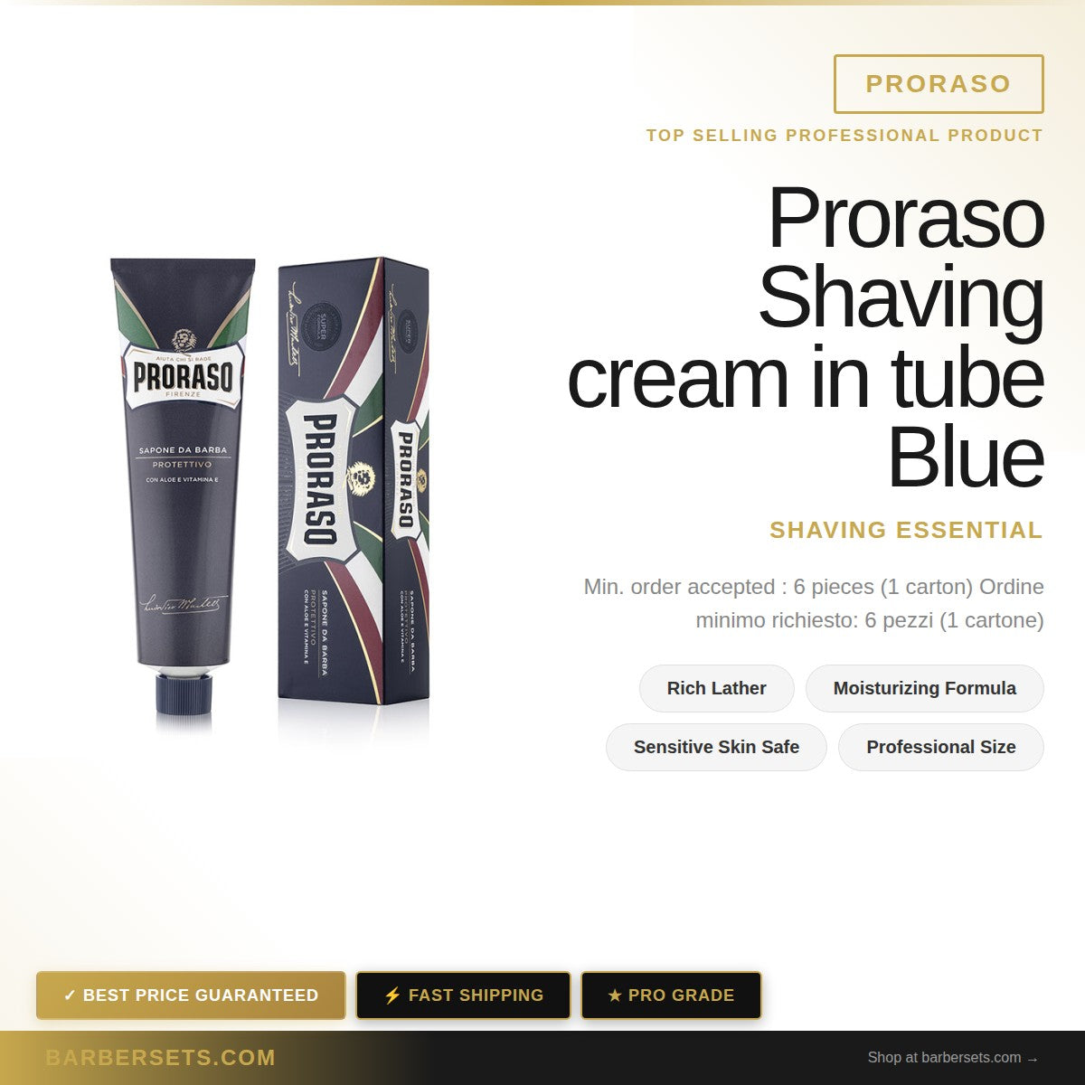 Proraso Shaving cream in tube Blue 150ml