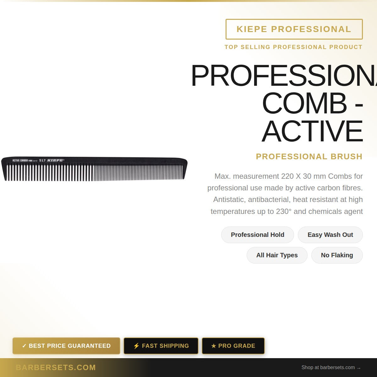 KIEPE PROFESSIONAL PROFESSIONAL COMB - ACTIVE CARBON FIBRE 220x30