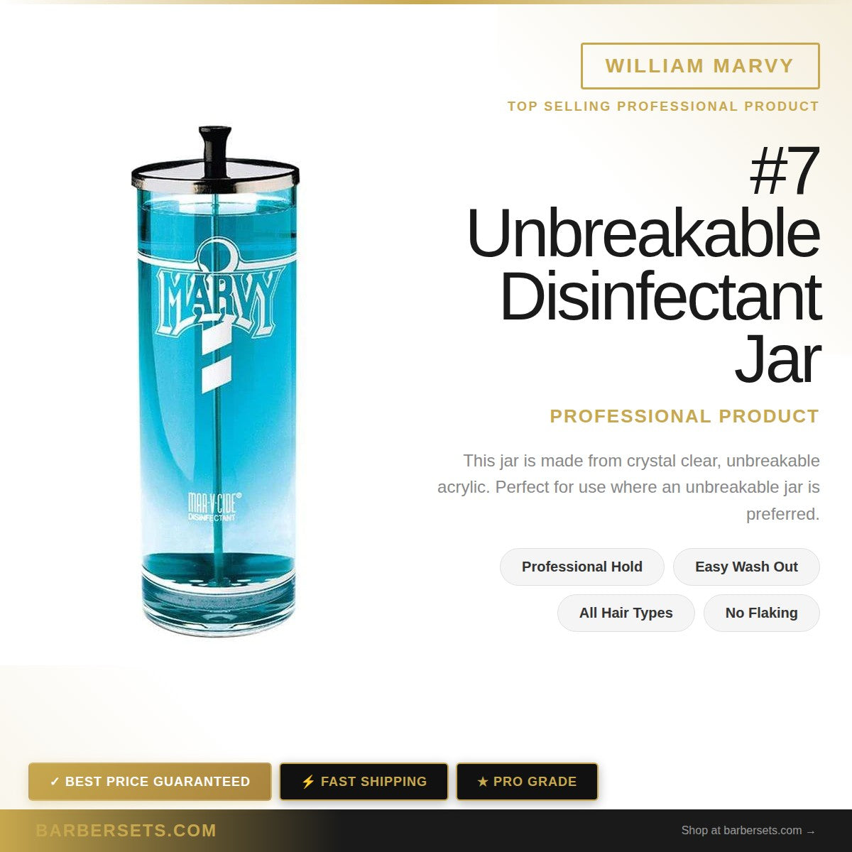 WILLIAM MARVY #7 Unbreakable Disinfectant Jar