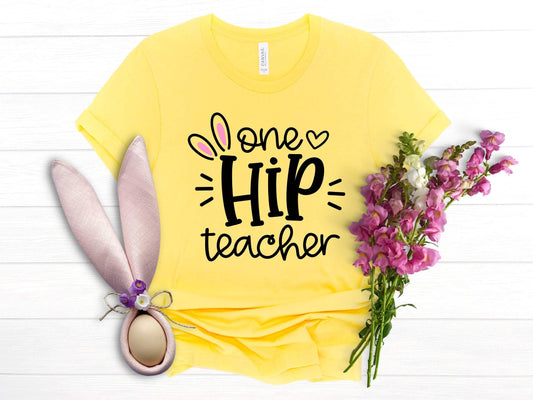 One Hip Teacher shirt 100% Cotton T-shirt High Quality