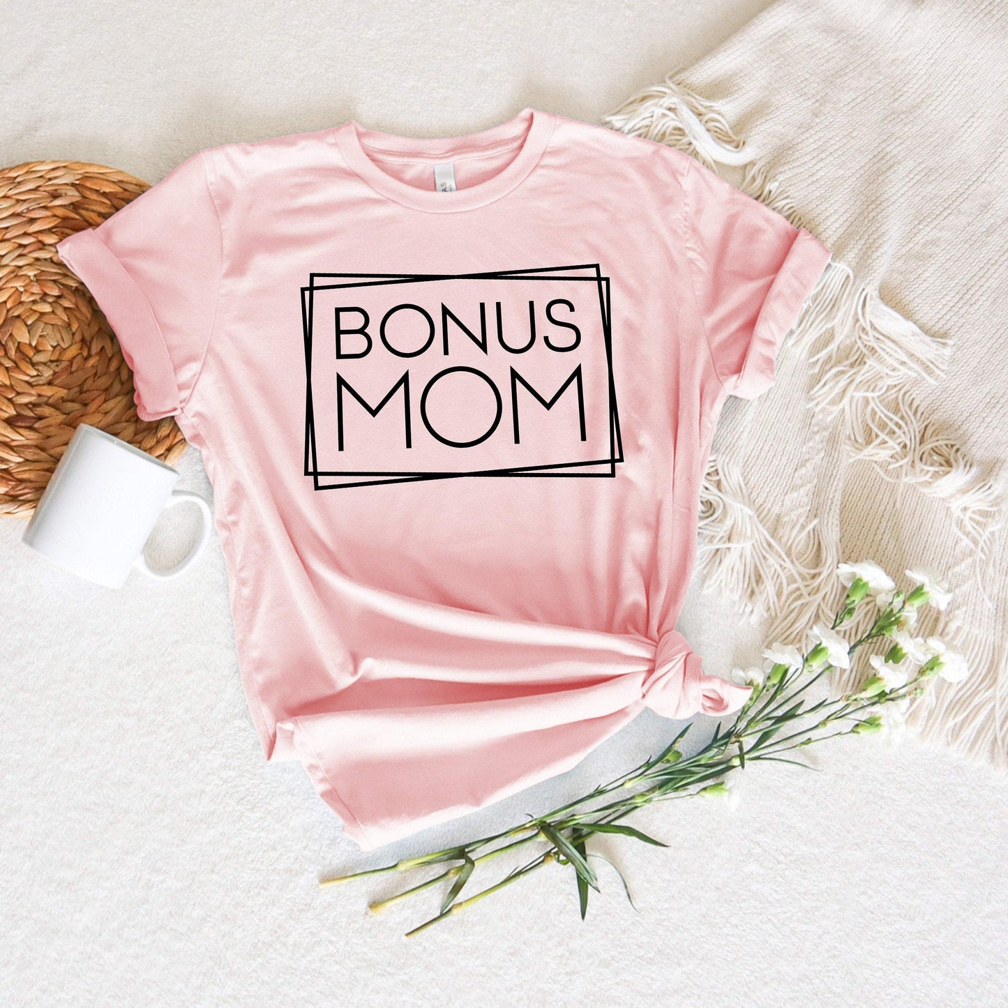 Bonus Mom Frame shirt 100% Cotton T-shirt High Quality