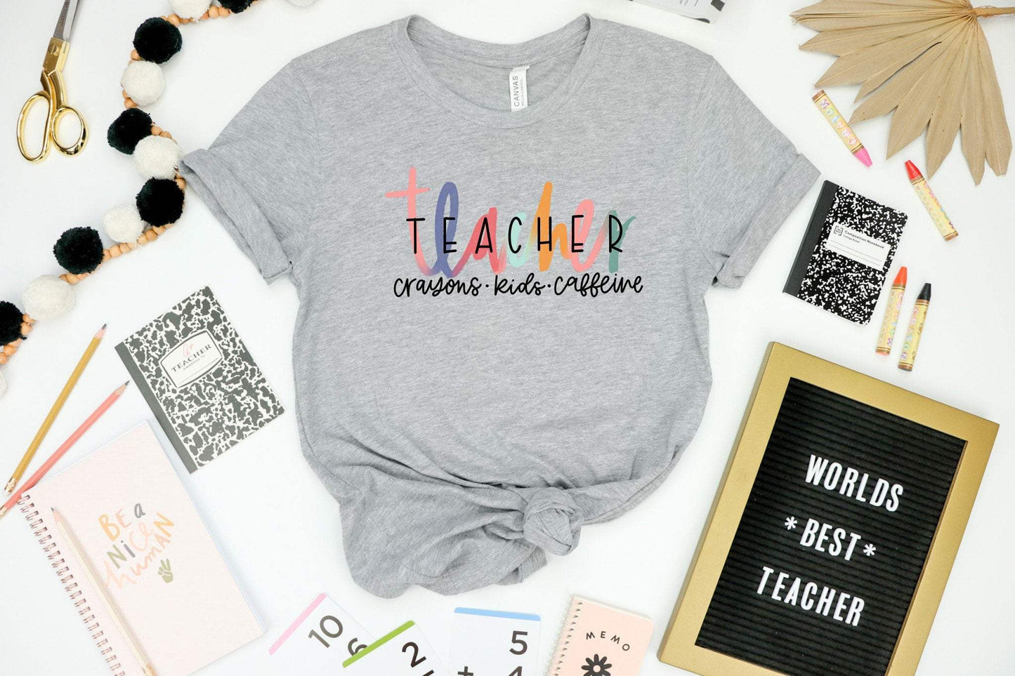 Colorful Teacher shirt 100% Cotton T-shirt High Quality