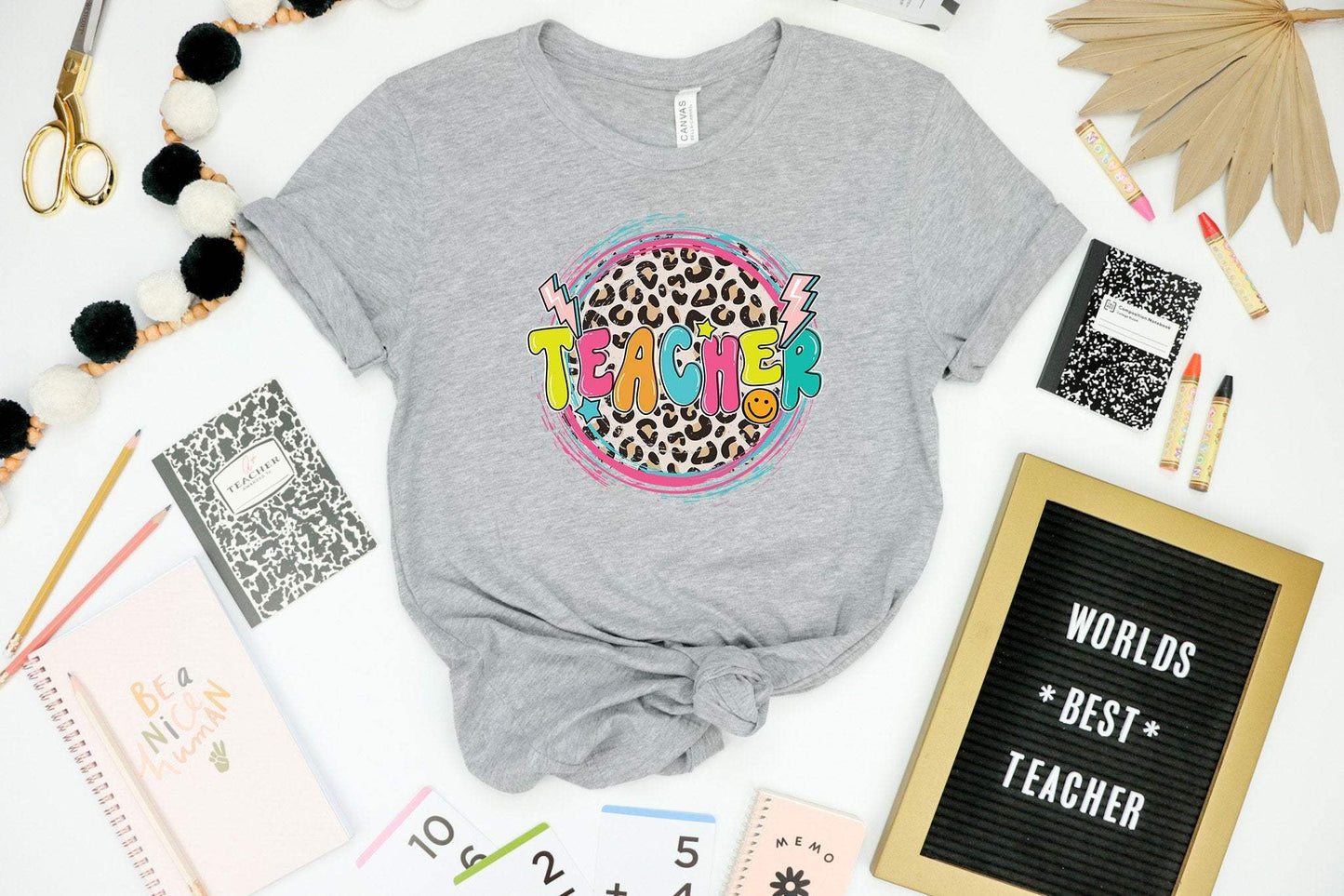 Colorful Teacher shirt 100% Cotton T-shirt High Quality