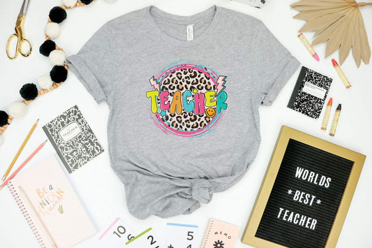 Colorful Teacher shirt 100% Cotton T-shirt High Quality