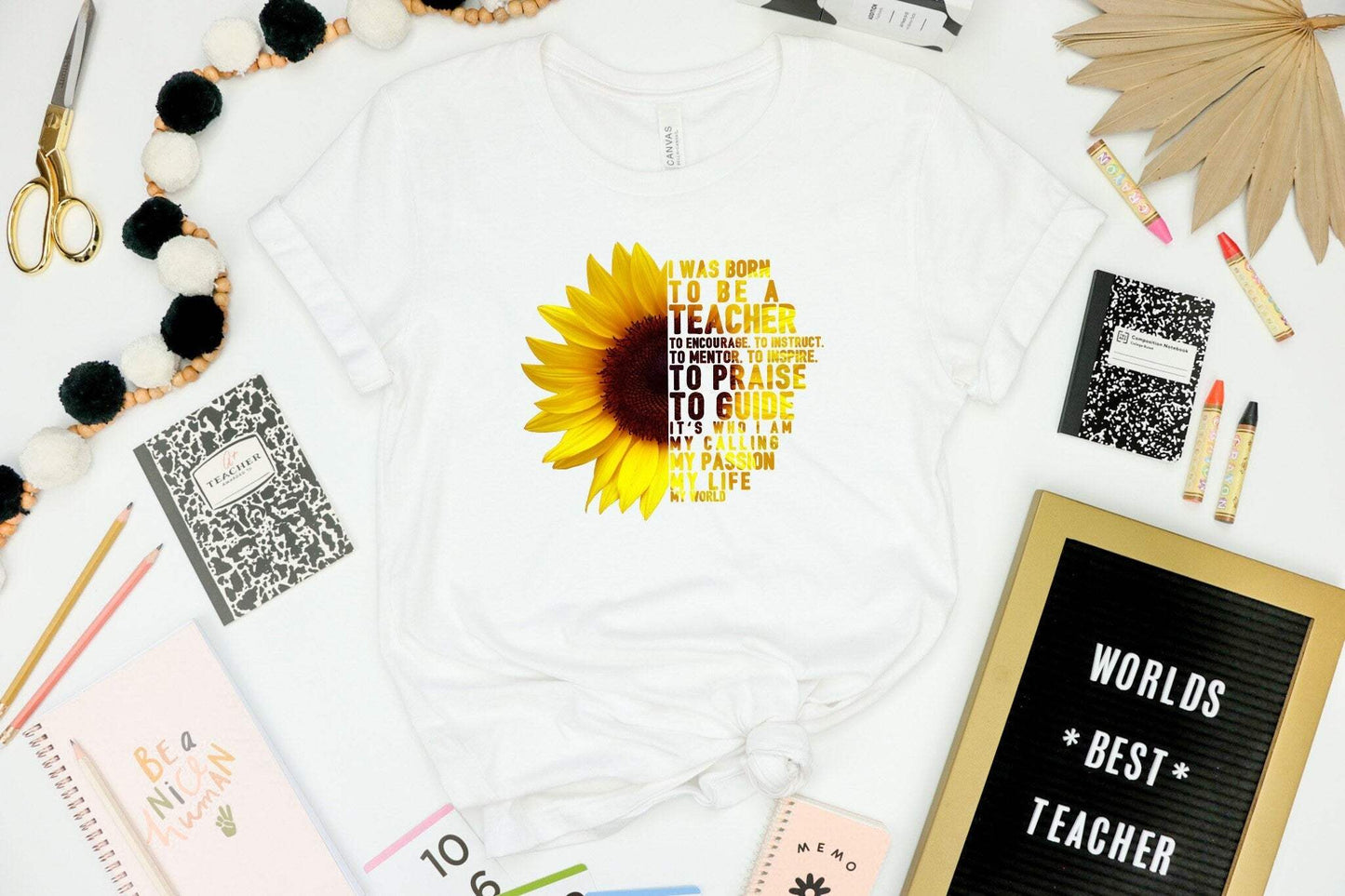 I Was Born To Be A Teacher shirt 100% Cotton T-shirt High Quality