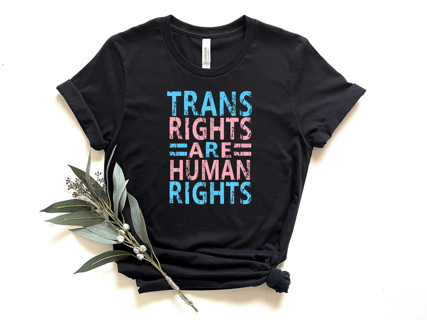 Trans Right Are Human Rights shirt 100% Cotton T-shirt High Quality