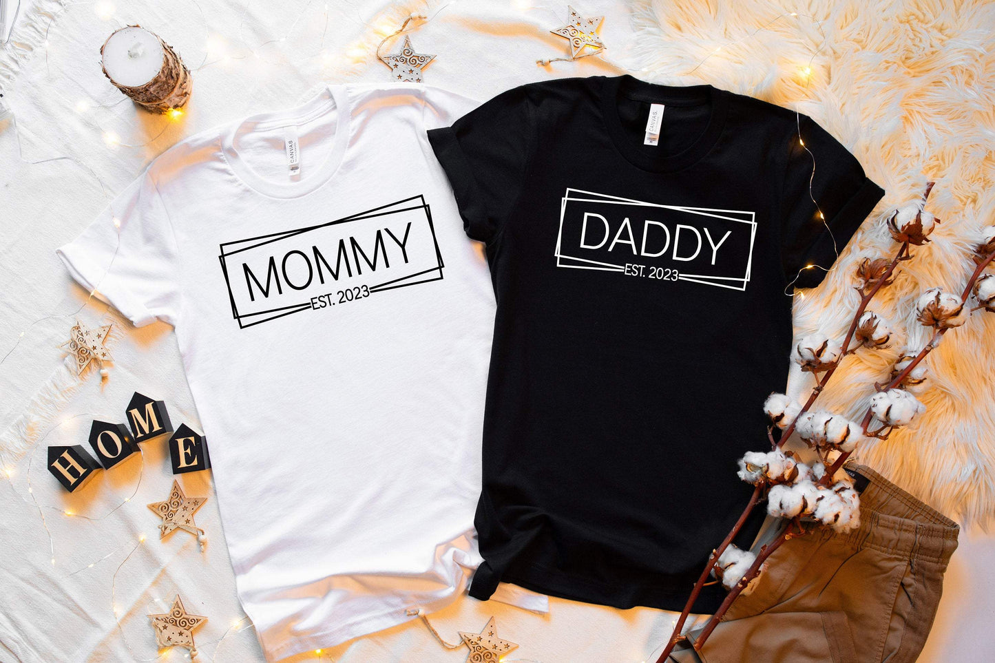 Mommy Est. 2023 shirt 100% Cotton T-shirt High Quality