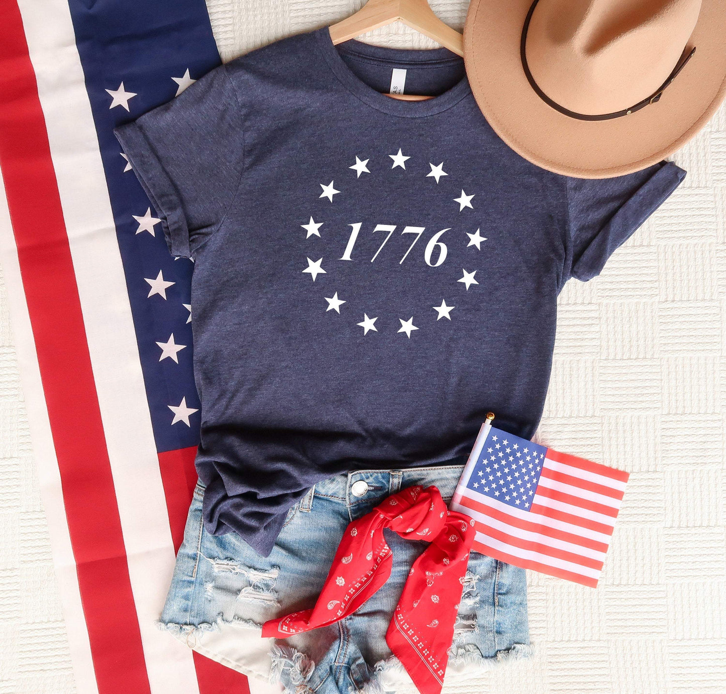 1776 American shirt 100% Cotton T-shirt High Quality