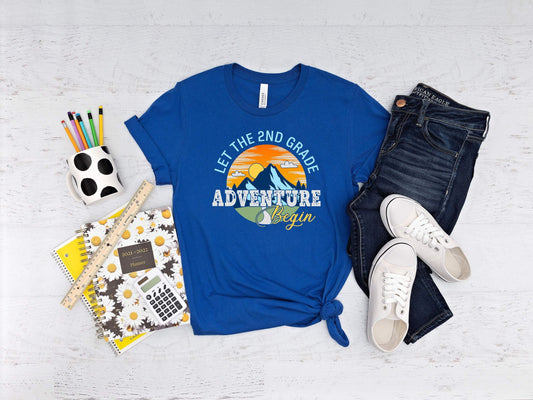 Let The 2nd Grade Adventure Begin shirt 100% Cotton T-shirt High Quality