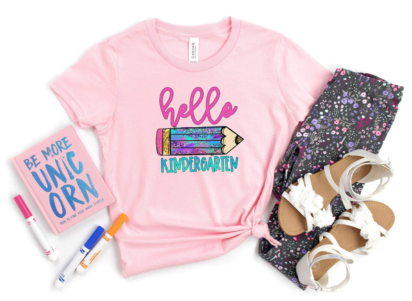 Watercolor Kindergarten shirt 100% Cotton T-shirt High Quality