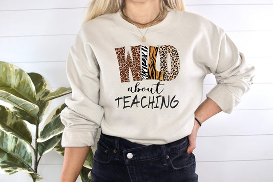Wild About Teaching shirt 100% Cotton T-shirt High Quality