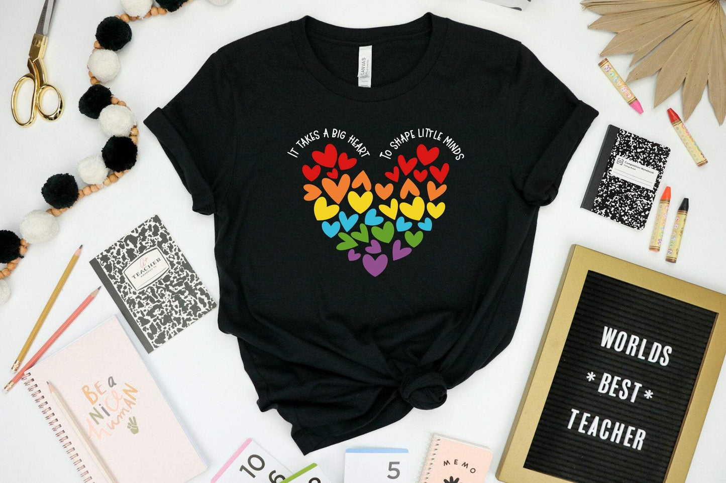It Takes A Big Heart To Shape Little Minds shirt 100% Cotton T-shirt High Quality