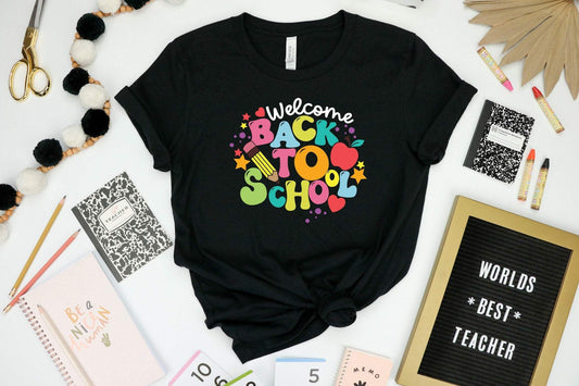 Welcome Back To School shirt 100% Cotton T-shirt High Quality