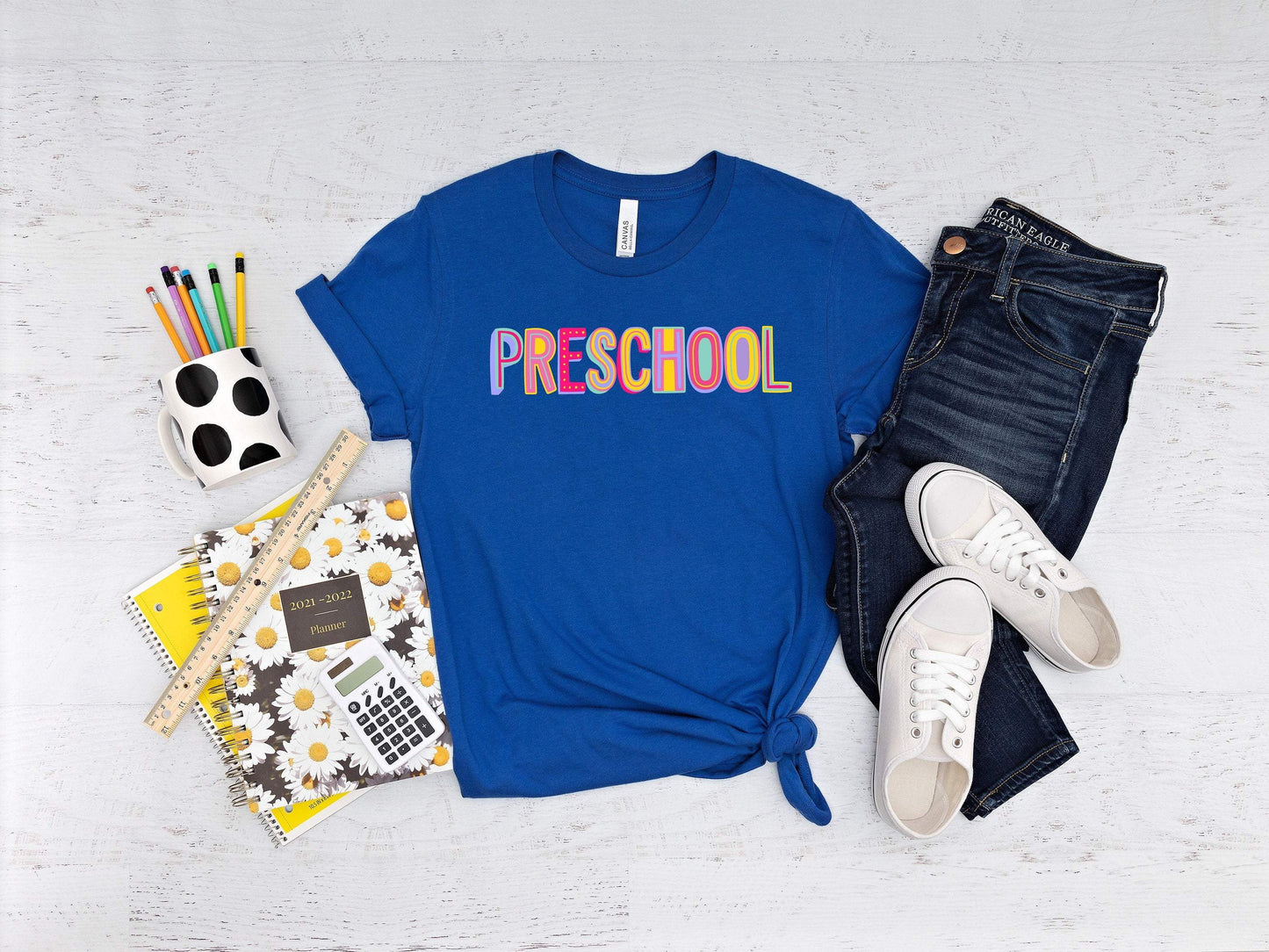 Preschool Rainbow shirt 100% Cotton T-shirt High Quality